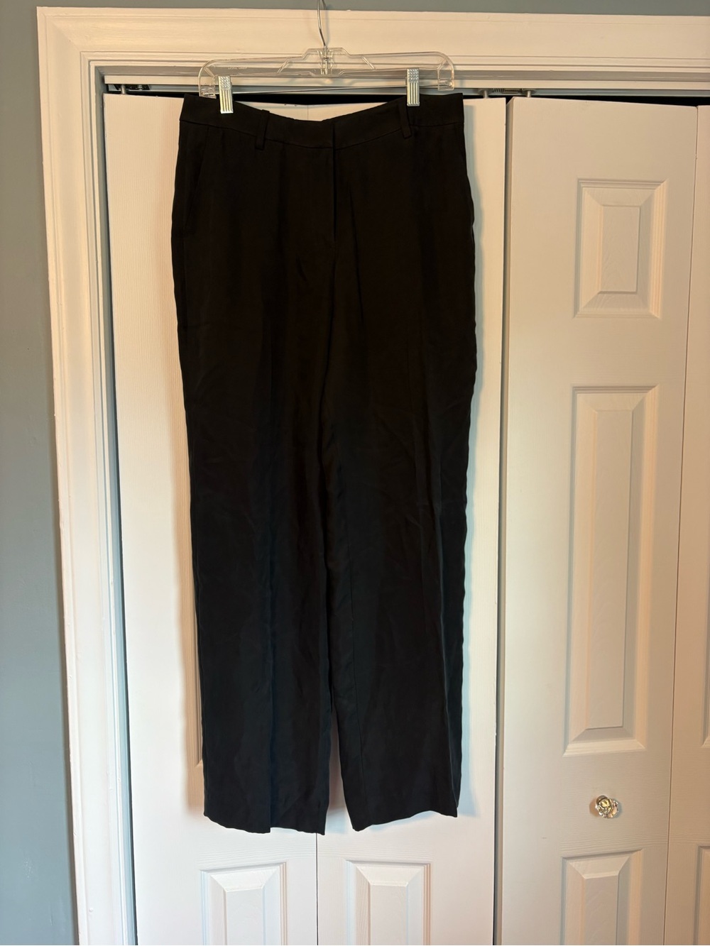 J. Crew Black Wide-Leg Dress Trousers